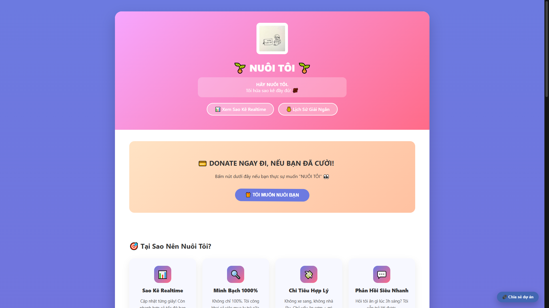 Dự Án Nuôi Tôi Giải Trí