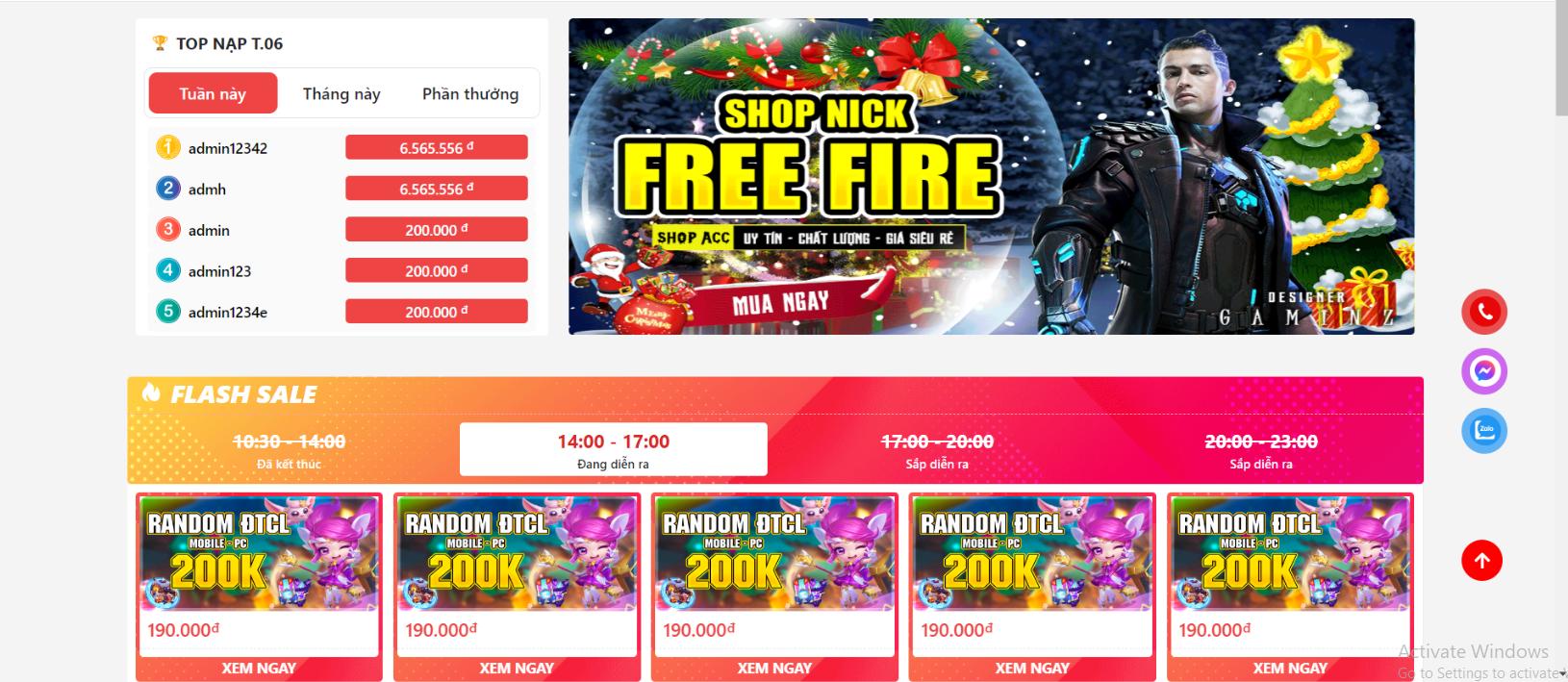 Code bán acc game đủ loại (muốn bán game nào thêm game đó), thẻ tự động qua card, atm